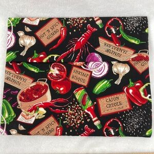 Microwave Potato Pouch Cajun Print Fabric 12” x 10”